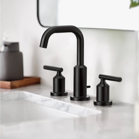 mohen Other - Moen Gibson Matte Black Widespread Bathroom Faucet - Modern 3-Piece Set